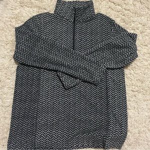 LANDS END soft cozy fleece half zip pullover size large